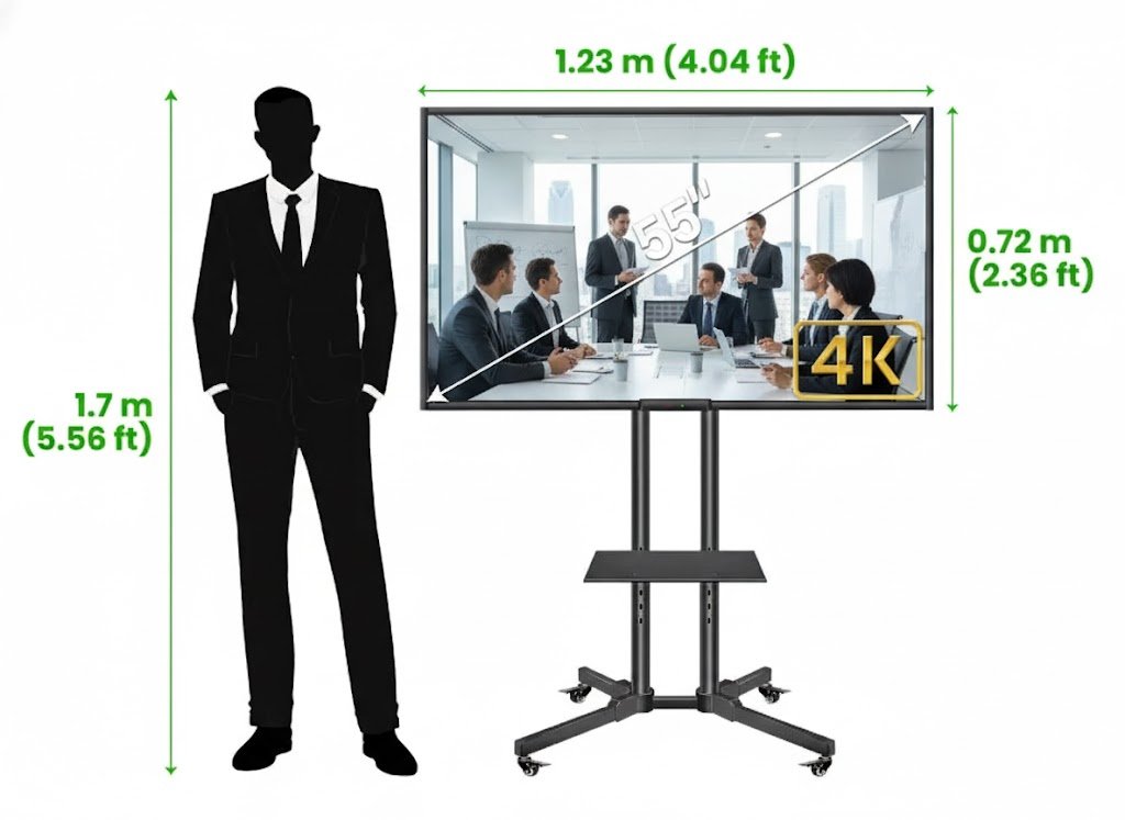 55" LED TV Screen 4K, (Horizontal)