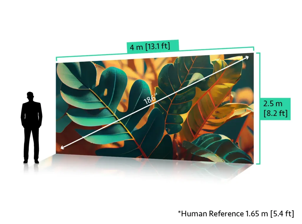 LED Screen 4 x 2.5 meters (186")