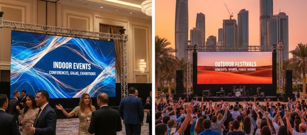 Indoor vs Outdoor LED Screen Rental in UAE: Which One Is Right for Your Event?